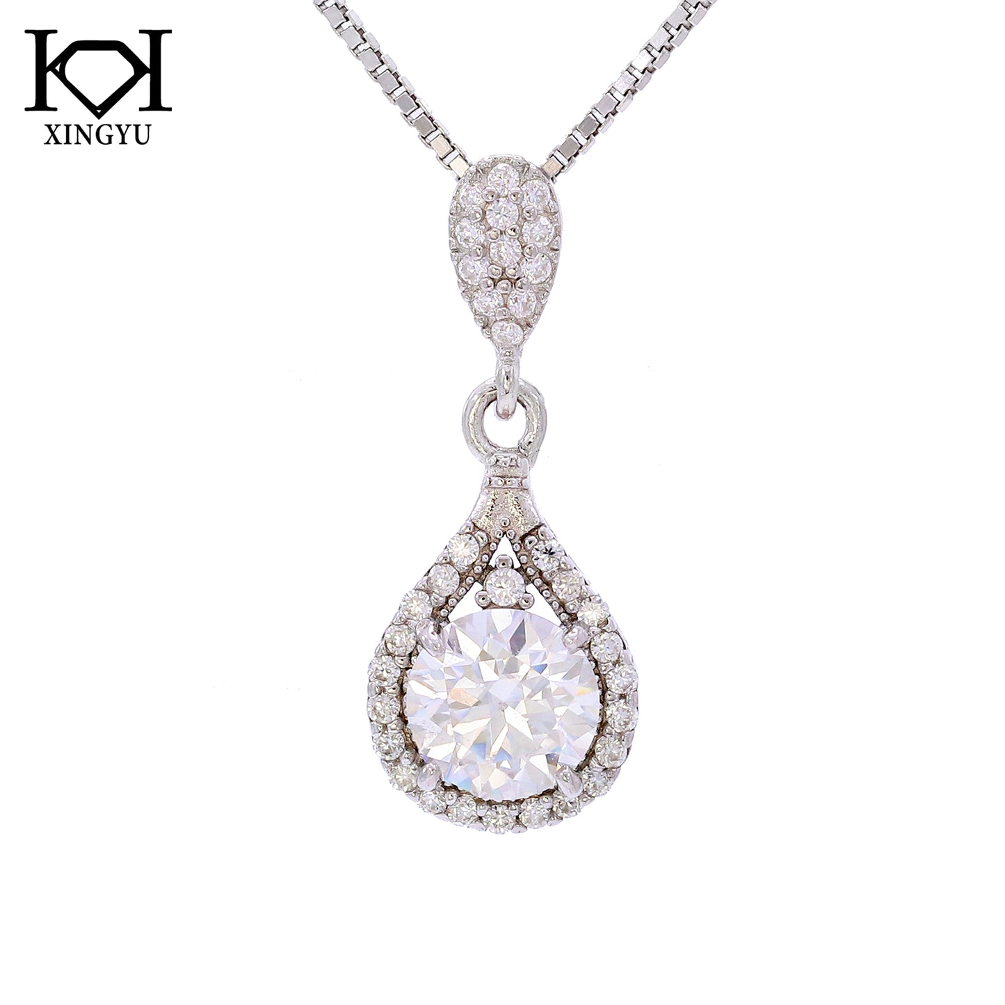 Colar Luxo e estilo Prata 925 e Moissanite XYN101330