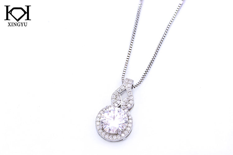 Colar Prata 925 e moissanite XYN101355