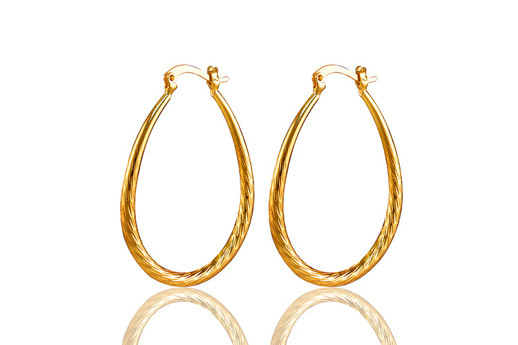 Brincos Argola Oval Luxo DCG1432