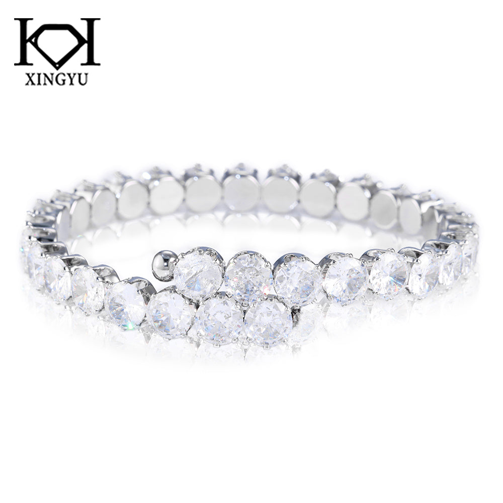 Bracelete Riviera Luxo Marquise stone redonda  DCG0949