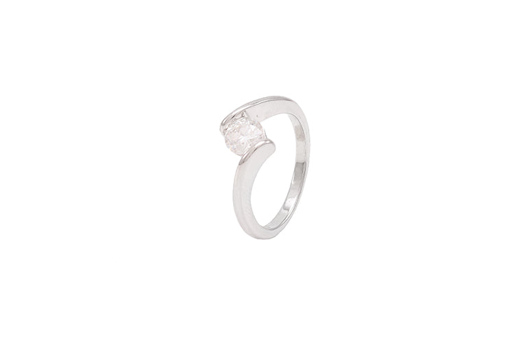 Anel Prata 925 e moissanite KRS09526