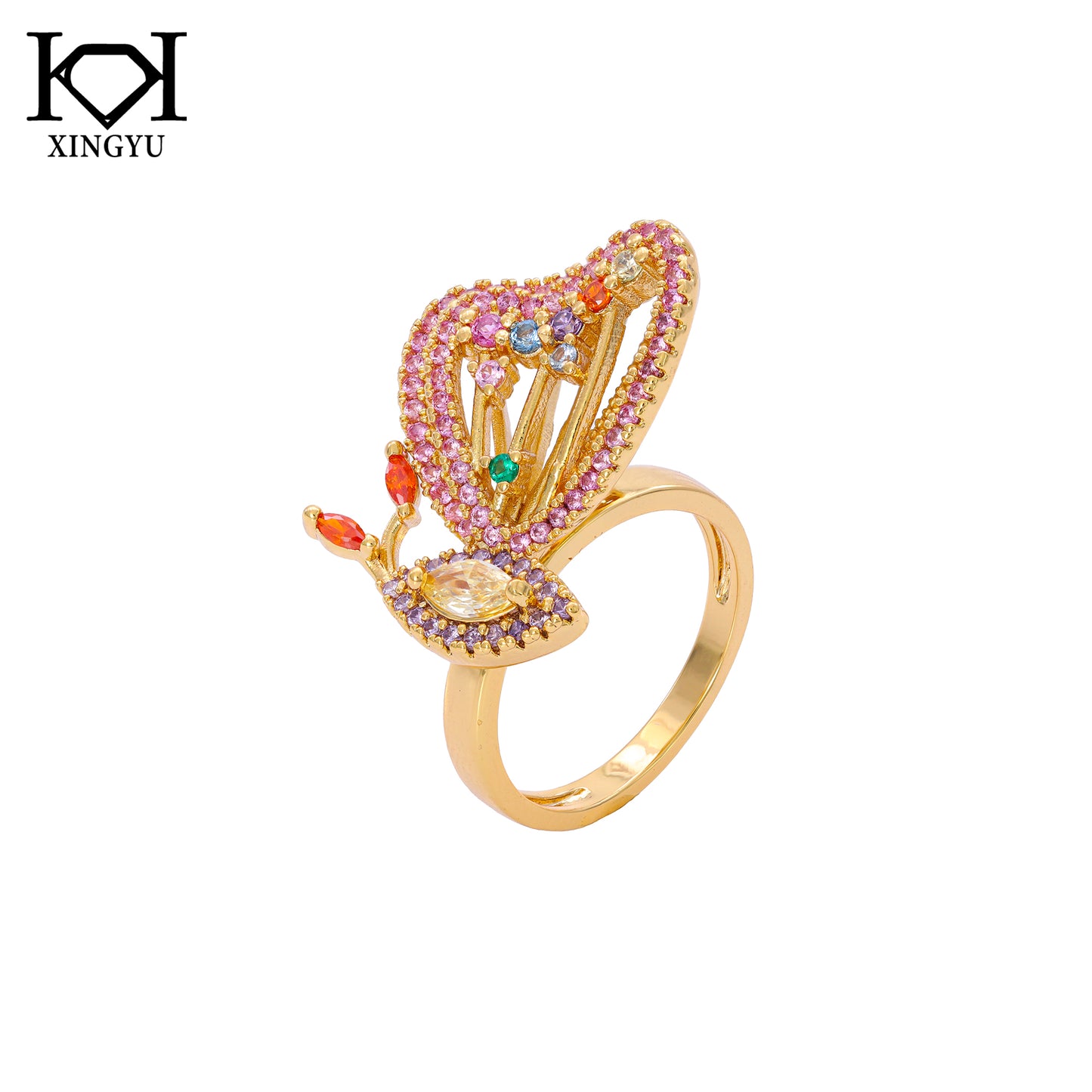 Anel Borboletas cravejadas XYS101712