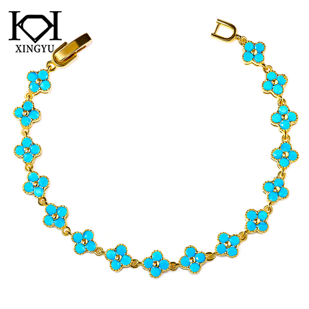Pulseira Riviera Flowers colors 17 cm  DCG0827