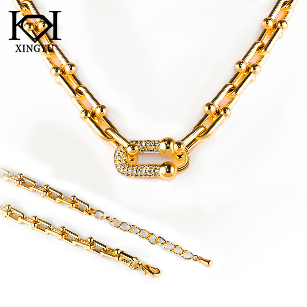 Conjunto  Inspiracao Tiffany elo Cravejado  DCG1164