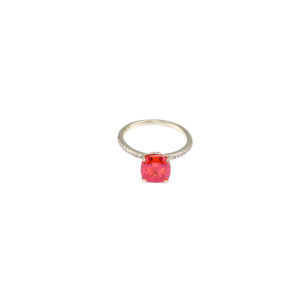 Anel dos Sonhos  Lab Grown ice cut Red  DCG0847