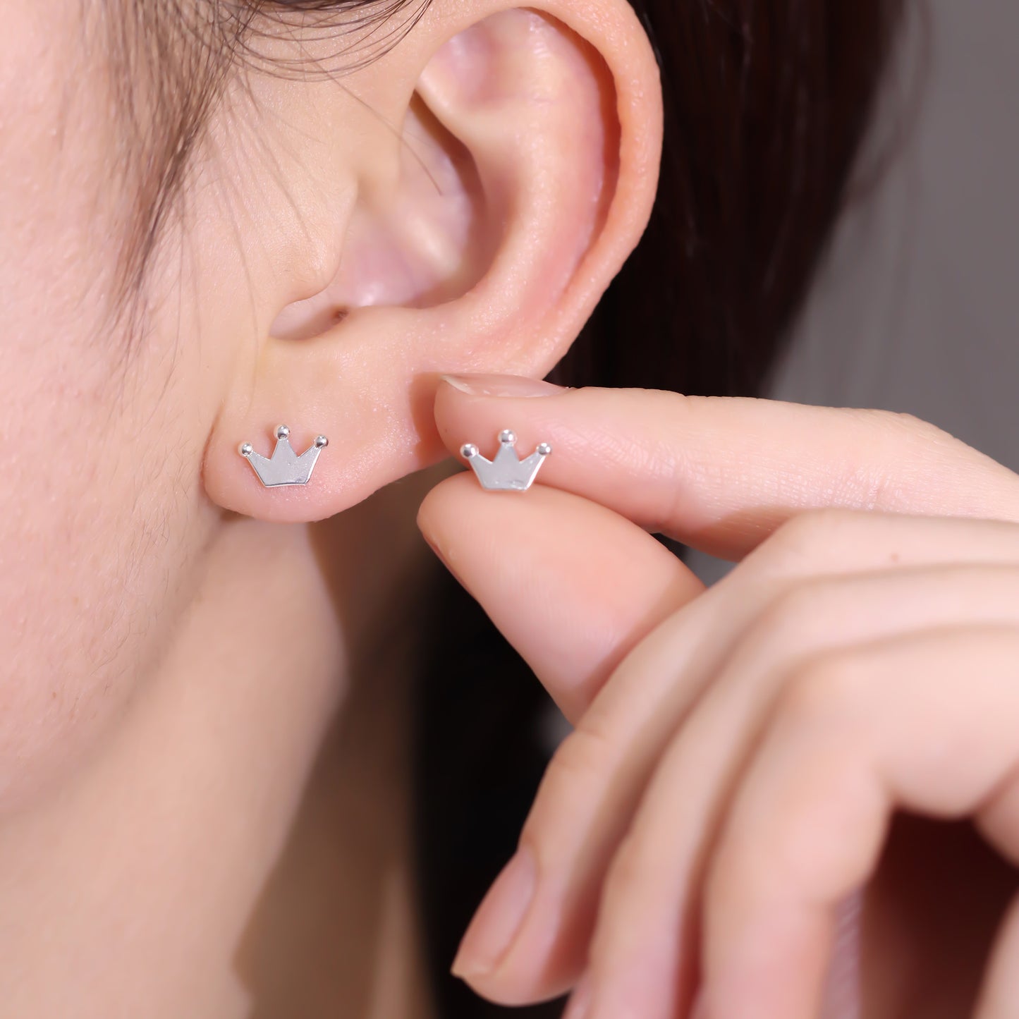 Brinco Infantil - Coroa Lisa