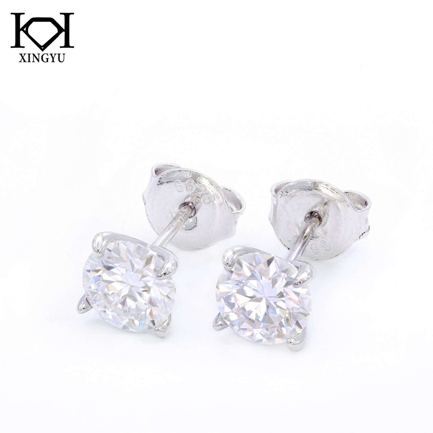 Brincos ponto de luz  Prata 925 e Moissanite XYE104917