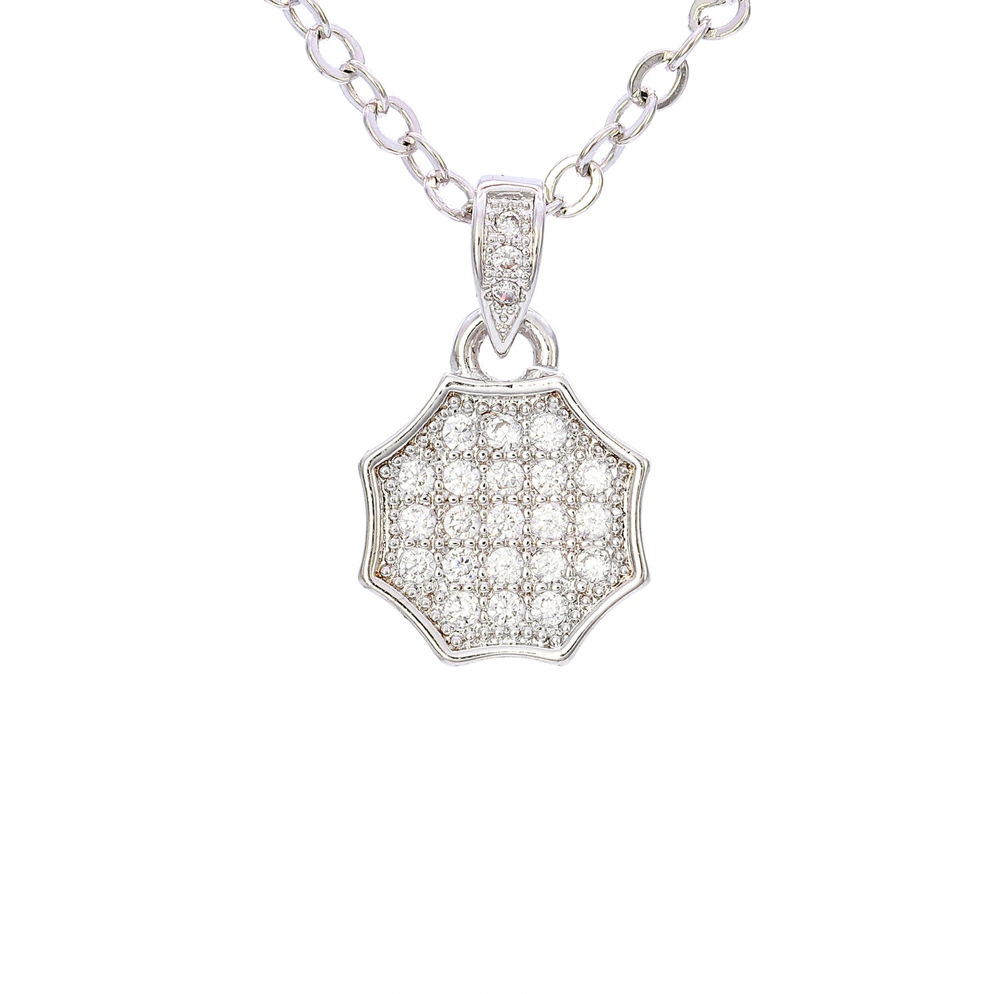 Colar Hexagonal Cravejado XYP100522