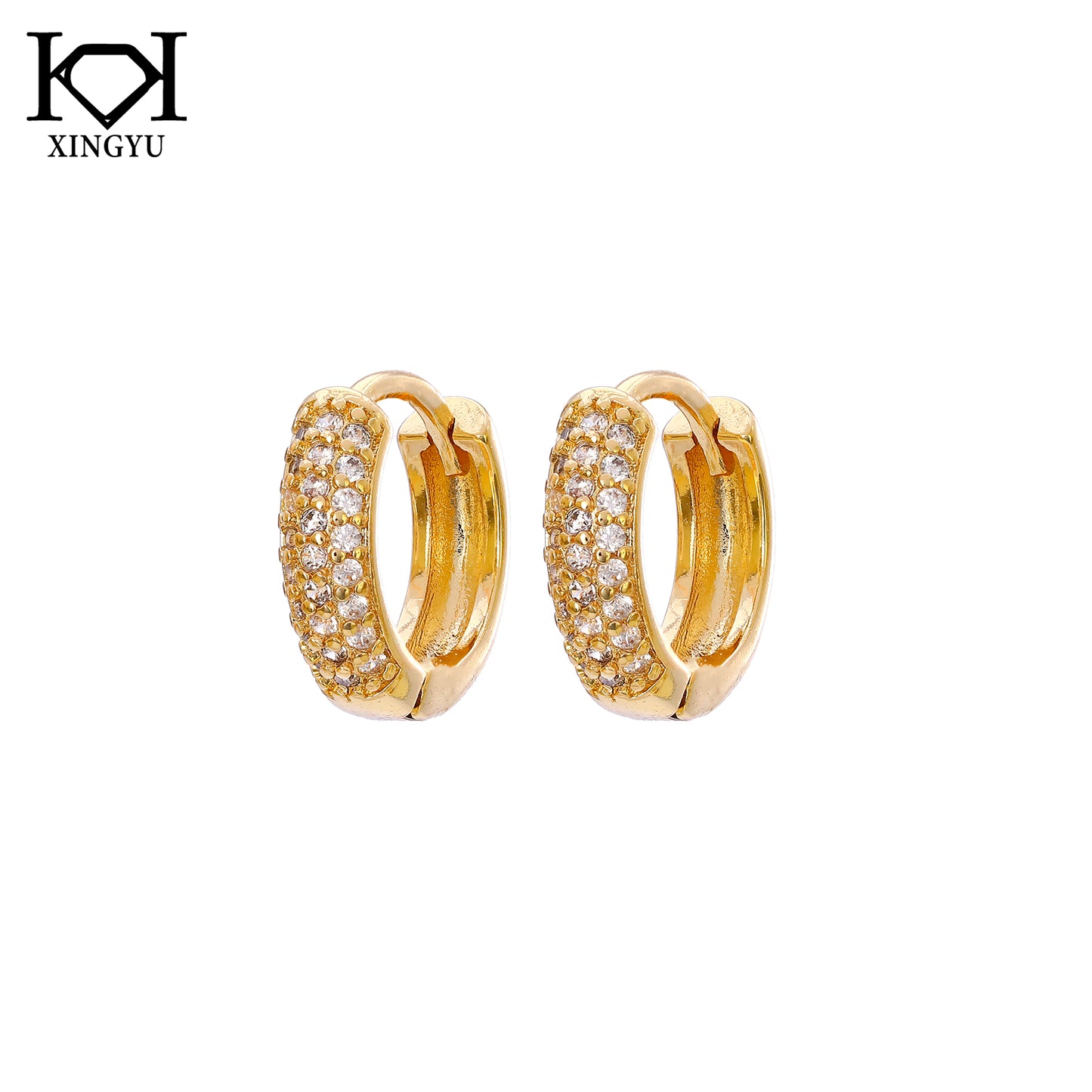 Trio de Argolinhas Cravejadas XYS100802