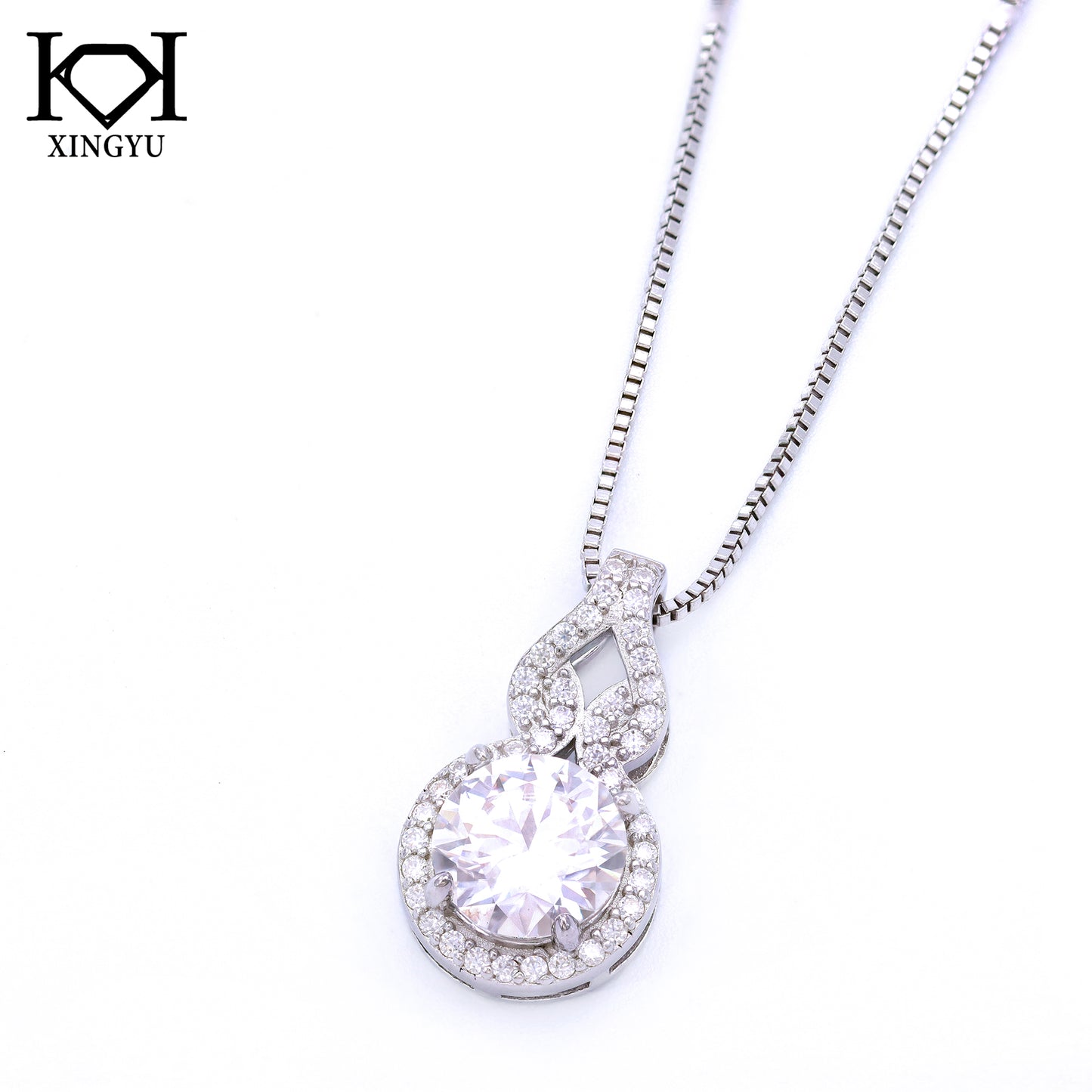 Colar Prata 925 e moissanite XYN101355