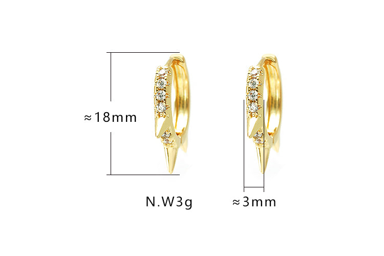 Brincos Argolinhas Spike XYE103974