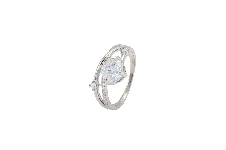 Anel Prata 925 e moissanite XYR101458
