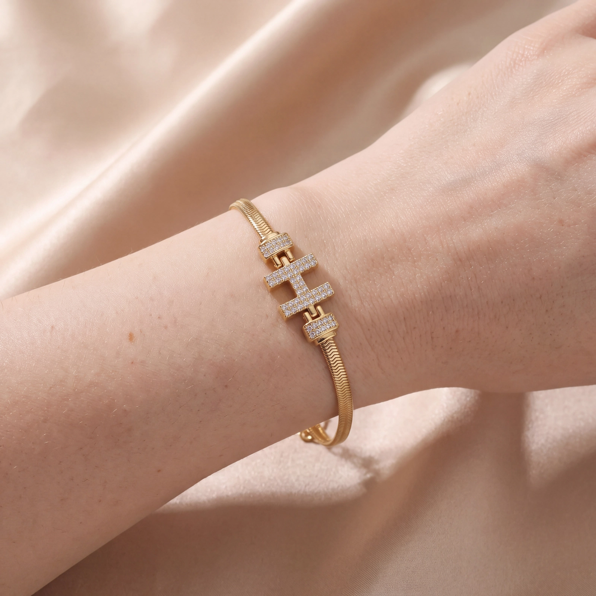 Pulseira Estilo Italiana Letra   DCG1933