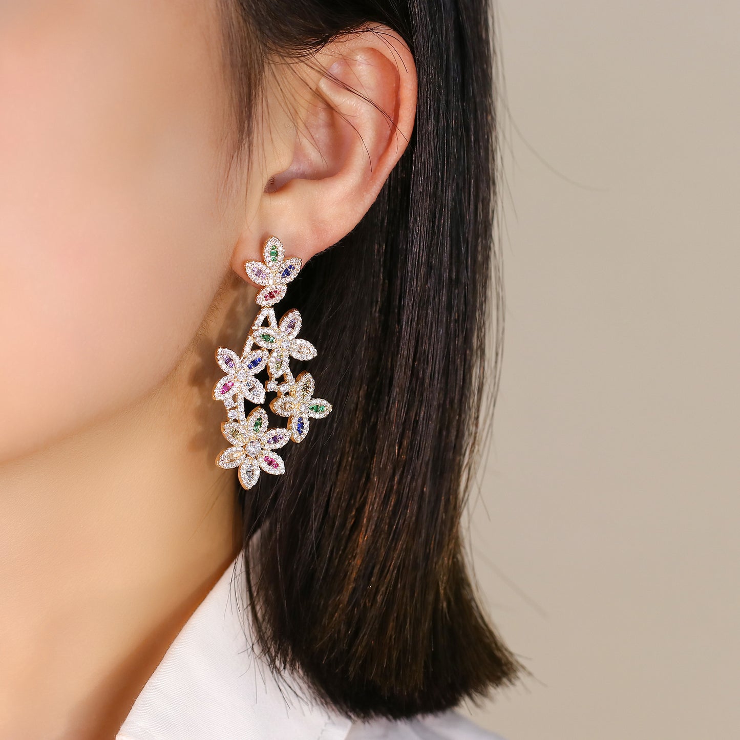 Brinco flores Magnificas  - XYE104906