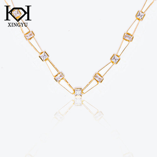 Colar Riviera Mix Esmaltado dourado DCG1066