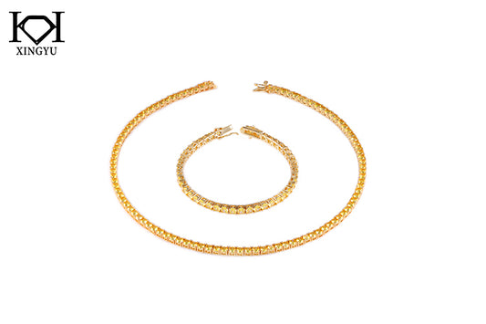 Colar  Riviera  4mm Fancy Yellow  A0027