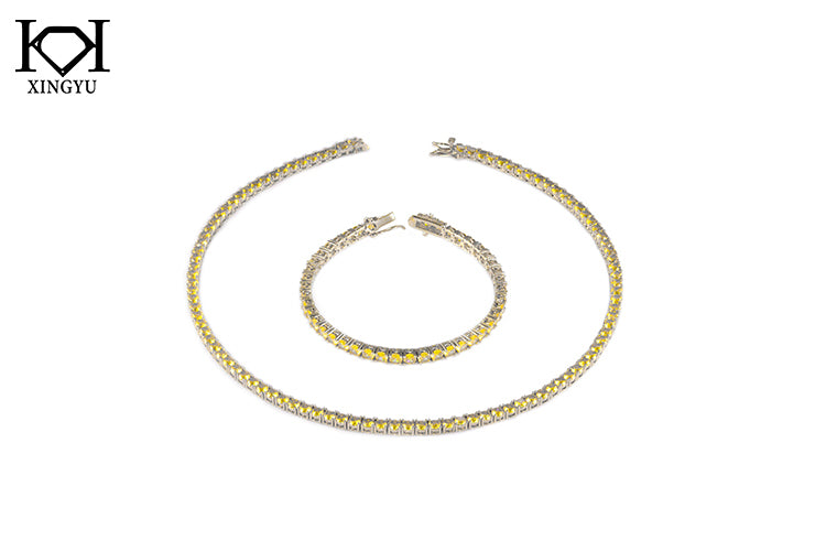 Colar  Riviera  4mm Fancy Yellow  A0027