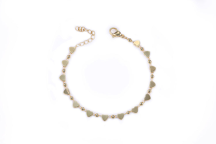 Pulseira coracoes lisos DCG0612