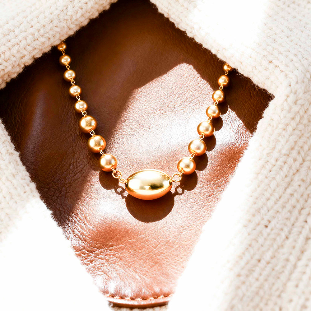 Colar Liso esferas Luxo DCG0880