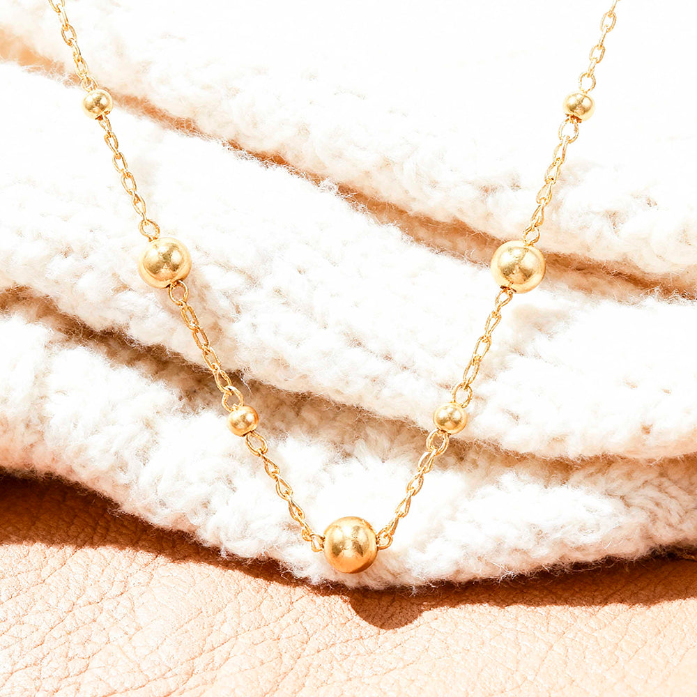 Colar Esferas lisas Estilo Unico DCG0878