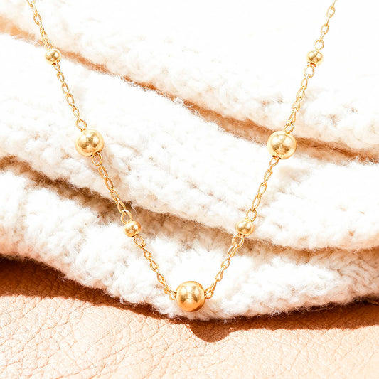 Colar Esferas lisas Estilo Unico DCG0878
