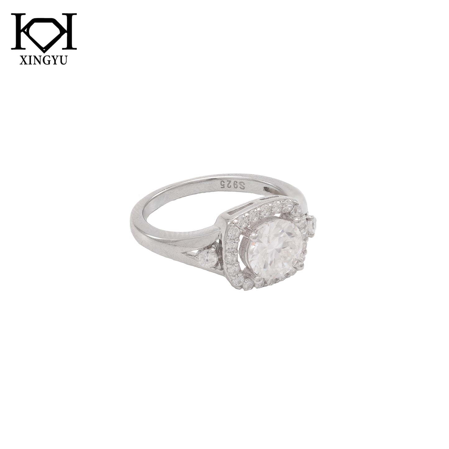 Anel Luxo sublime Prata 925 e Moissanite KRS09494