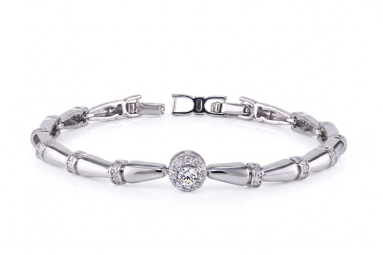 Pulseira Com Pedra Branca DCG1655
