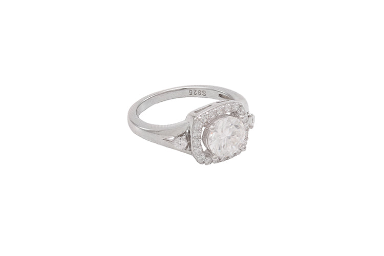 Anel Luxo sublime Prata 925 e Moissanite KRS09494