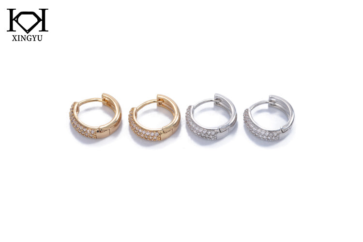 Argola Cravejada Suavidade Grande  XYE102431