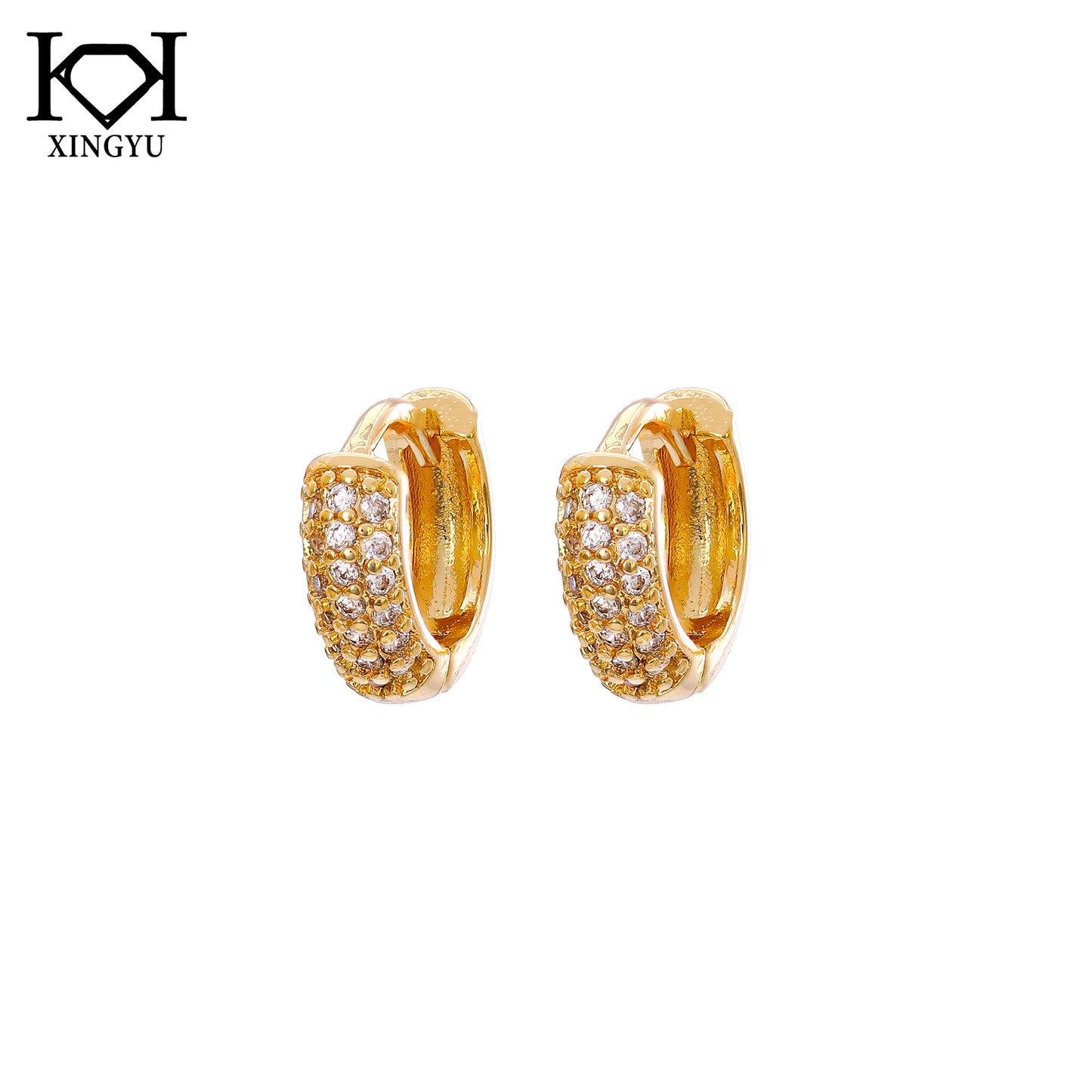 Trio de Argolinhas Cravejadas XYS100802