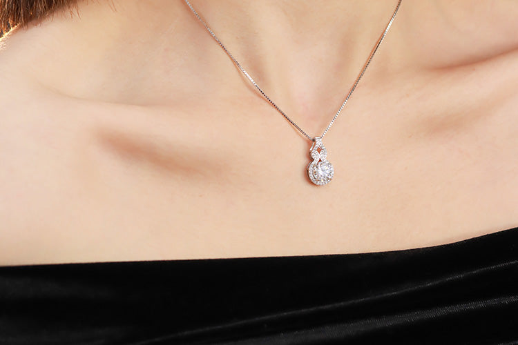 Colar Prata 925 e moissanite XYN101355