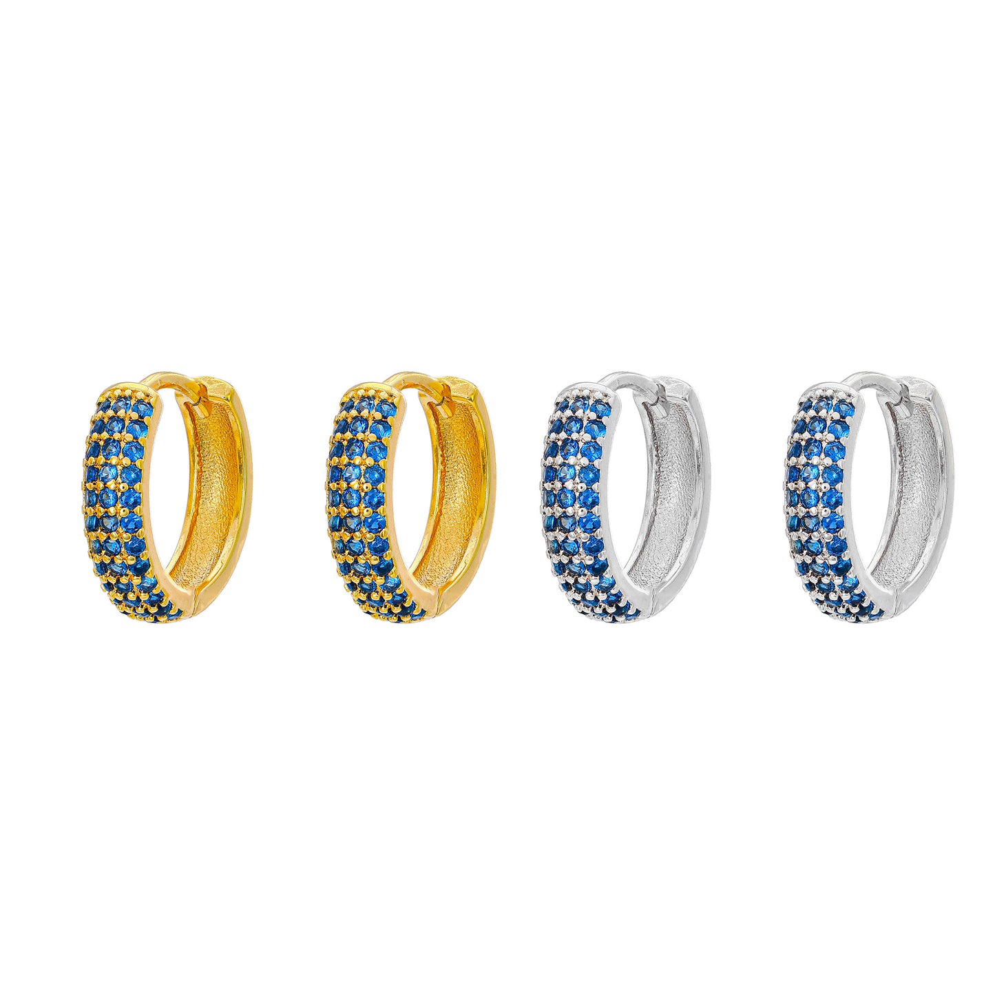 Argola Cravejada Azul