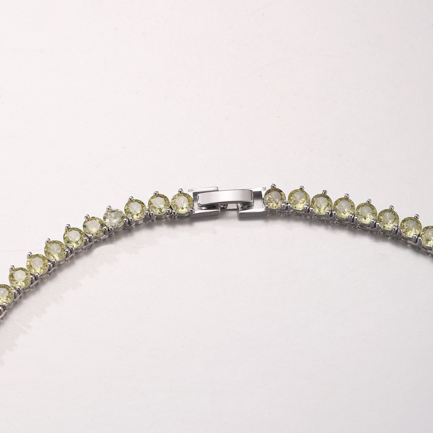 Colar Riviera 3 pontas  peridoto DCG1786