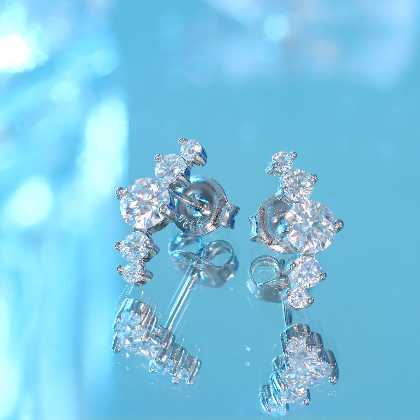 Brincos Prata 925 e moissanite XYE104912