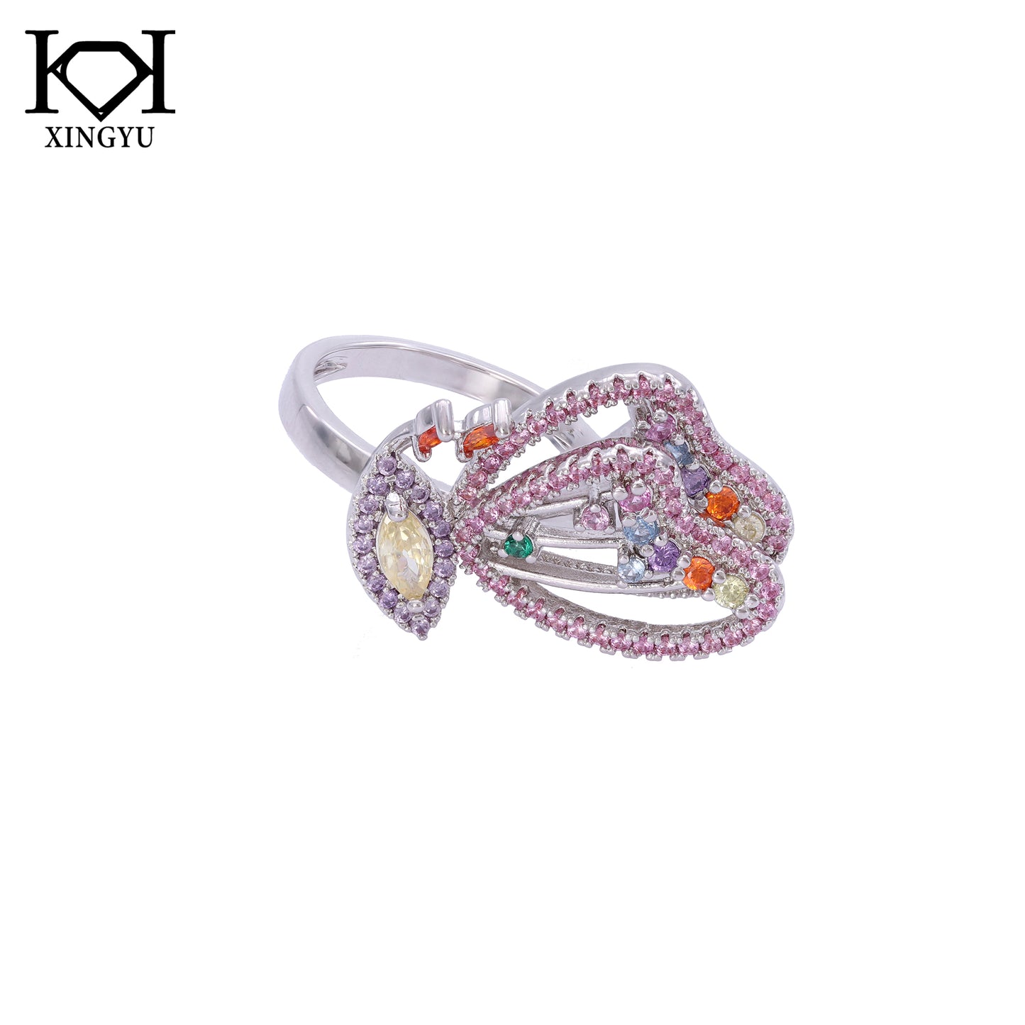 Anel Borboletas cravejadas XYS101712