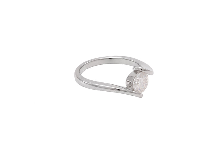 Anel Prata 925 e moissanite KRS09526