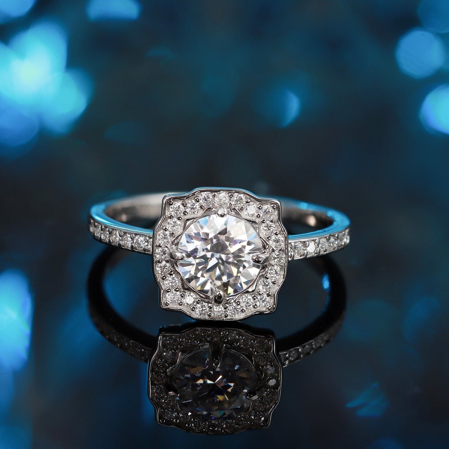 Anel Moissanite prata 925 XYR101464