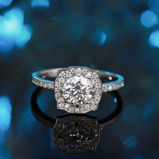 Anel Moissanite prata 925 XYR101464