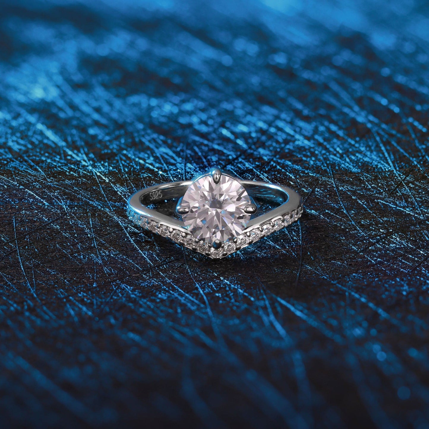 Anel Coroa Moissanite de Prata 925 XYR101432