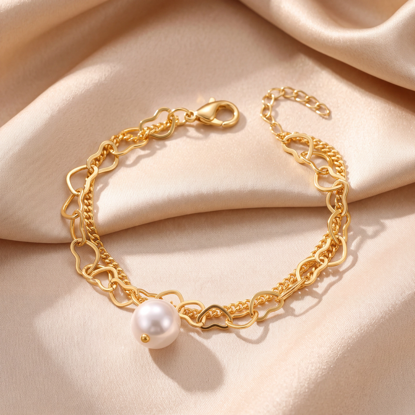 Pulseira Elos Com Pérola Única DCG1832