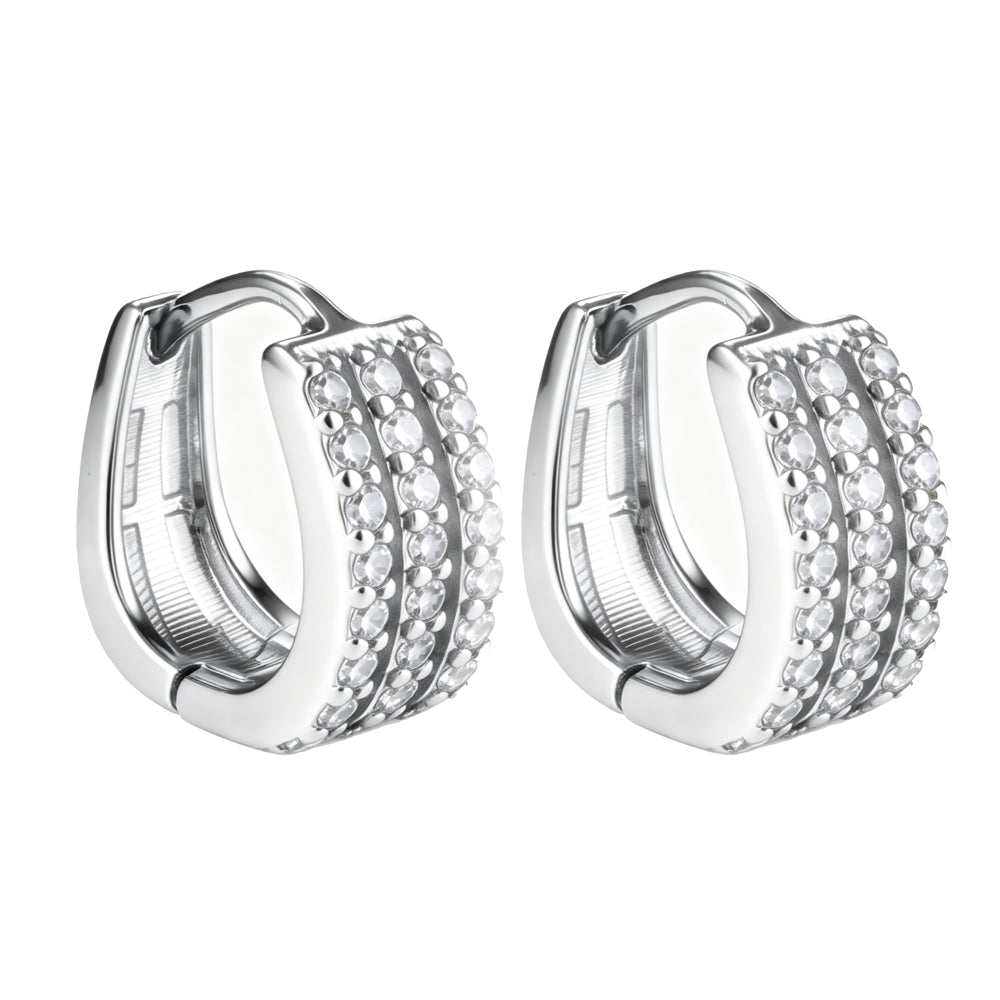 Brincos Argolinhas Quadradas G756