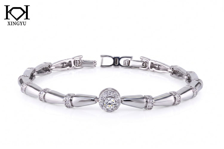Pulseira Com Pedra Branca DCG1655