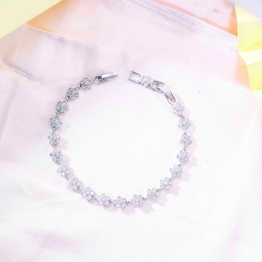 Pulseira Flores cravejadas DCG0733