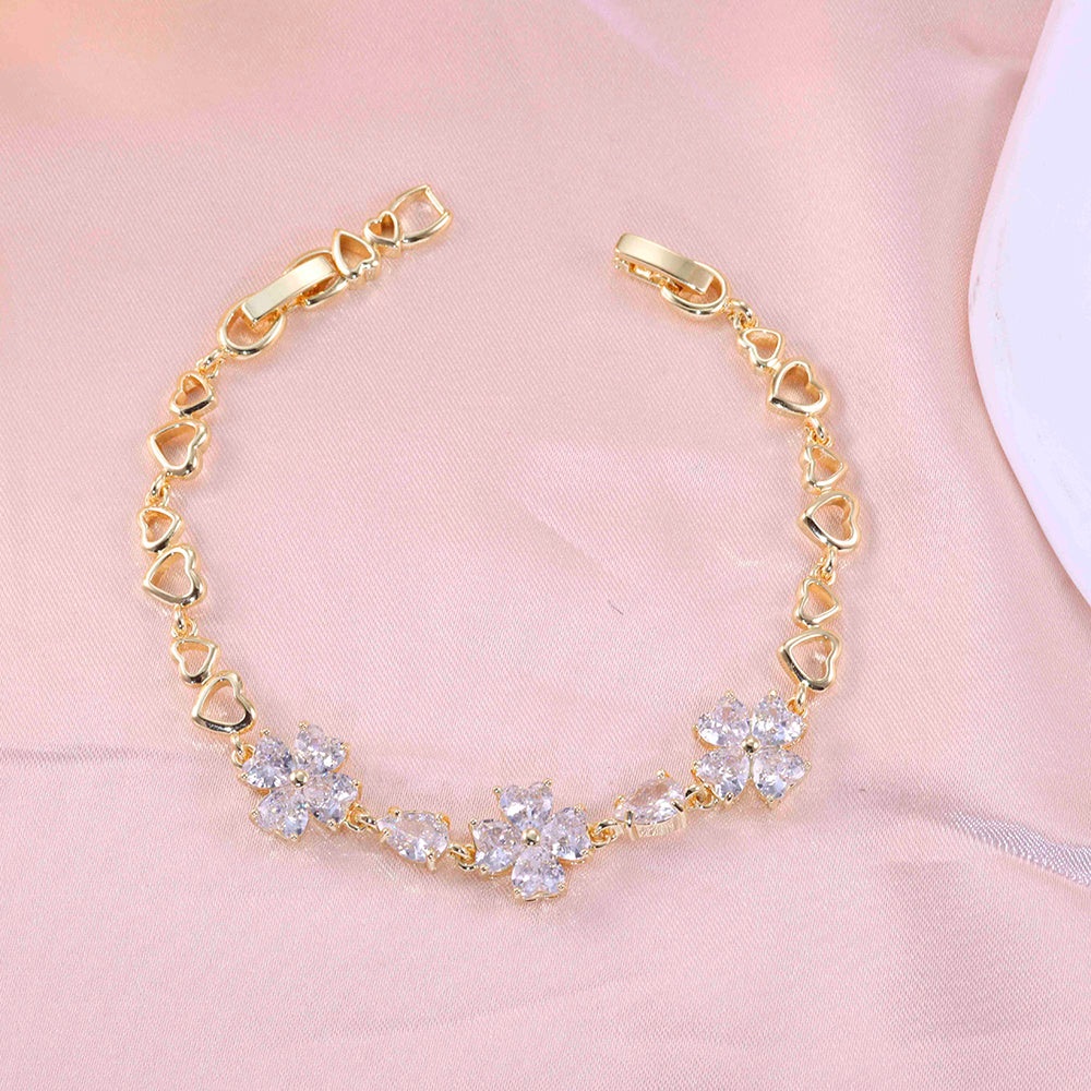 Braceletes trevos e coracoes Diamante de Alto Carbono DCG0603