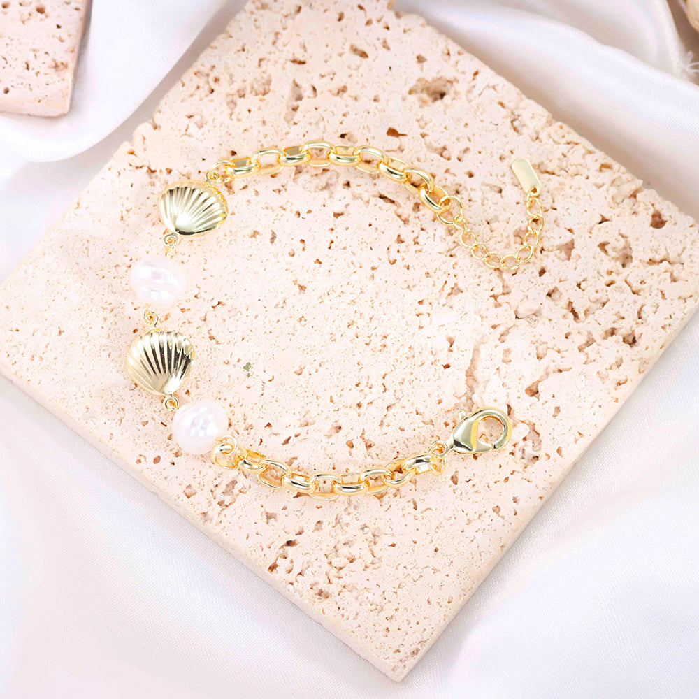 Pulseira conchas e perolas DCG0665