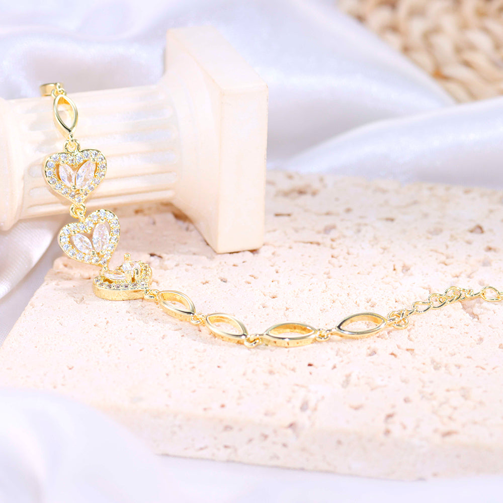Pulseiras Coracoes Luxo e Brilho DCG0621