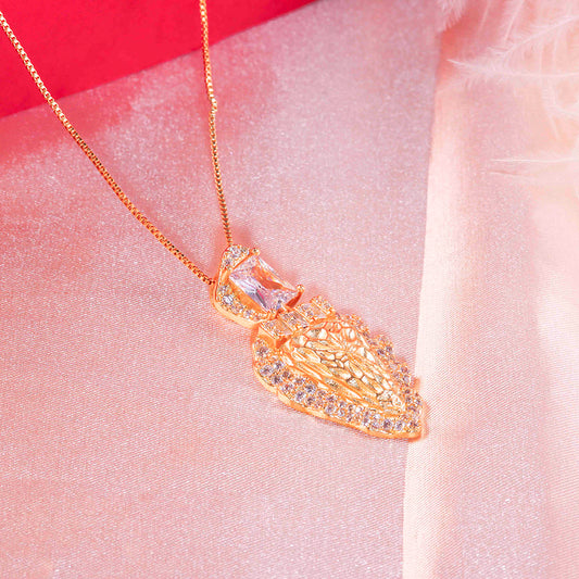 Colar organico pingente cravejado  XYP101944