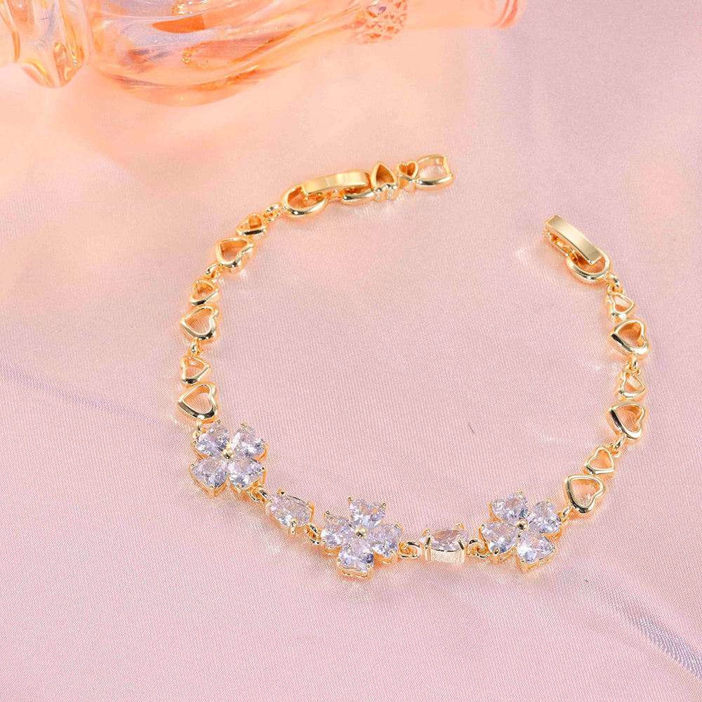 Braceletes trevos e coracoes Diamante de Alto Carbono DCG0603