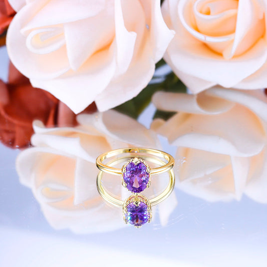 Anel Solitario Lavanda  DCG0798