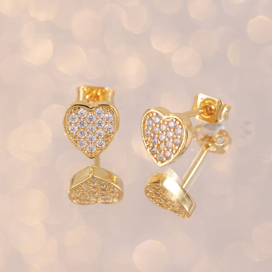 Brincos Coracoes cravejados XYH100577